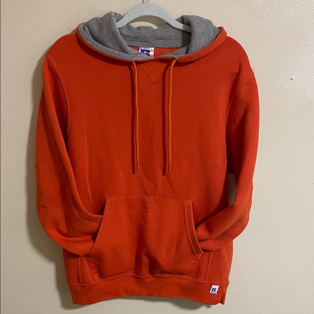 Russell Athletic Orange and Gray Unisex Sweatshirt